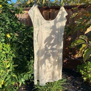 Lacy Cream Mini Dress